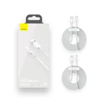 Kép 11/12 - Baseus Simple Wisdom USB-USB-C kábel, 40W, 5A, 1,5m, 2db (fehér)