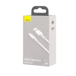 Kép 12/12 - Baseus Simple Wisdom USB-USB-C kábel, 40W, 5A, 1,5m, 2db (fehér)