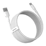Kép 6/10 - USB-USB-C kábel Baseus Simple Wisdom, 40W, 5A, 1,5m (fehér) 2db.