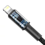 Kép 4/9 - Baseus USB-C - Lightning kábel, nagy sűrűségű fonott, 20 W, 5 A, PD, 1 m (fekete)