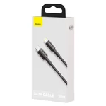 Kép 7/9 - Baseus USB-C - Lightning kábel, nagy sűrűségű fonott, 20 W, 5 A, PD, 1 m (fekete)