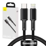 Kép 9/9 - Baseus USB-C - Lightning kábel, nagy sűrűségű fonott, 20 W, 5 A, PD, 1 m (fekete)