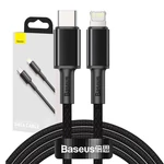 Kép 9/9 - Baseus USB-C - Lightning kábel, nagy sűrűségű fonott, 20 W, 5 A, PD, 2 m (fekete)