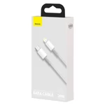 Kép 7/9 - Baseus Lightning USB-C kábel, nagy sűrűségű fonott, 20W, 5A, PD, 1 m (fehér)
