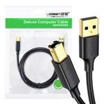 Kép 1/2 - UGREEN US135 USB 2.0 AB nyomtatókábel, aranyozott, 3 m (fekete)
