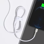 Kép 11/12 - Baseus Cafule USB-C-Lightning kábel, PD, 20 W, 1 m (fehér)