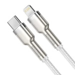 Kép 3/12 - Baseus Cafule USB-C-Lightning kábel, PD, 20 W, 1 m (fehér)