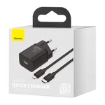 Kép 8/9 - Baseus Super Si USB-C gyorstöltő, 20W, 1 m-es USB-C-Lightning kábellel (fekete)