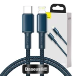 Kép 12/12 - Baseus USB-C - Lightning kábel, nagy sűrűségű fonott, 20 W, 5 A, PD, 1 m (kék)