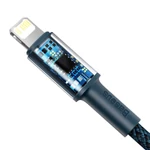Kép 3/12 - Baseus USB-C - Lightning kábel, nagy sűrűségű fonott, 20 W, 5 A, PD, 1 m (kék)