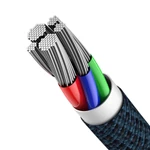 Kép 5/12 - Baseus USB-C - Lightning kábel, nagy sűrűségű fonott, 20 W, 5 A, PD, 1 m (kék)