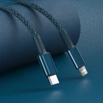 Kép 10/12 - Baseus USB-C - Lightning kábel, nagy sűrűségű fonott, 20 W, 5 A, PD, 1 m (kék)