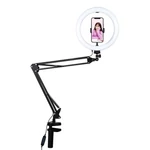 Kép 1/3 - Puluz PKT3090B LED Asztali telefon állvány klipsszel, 26 cm