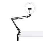 Kép 2/3 - Puluz PKT3090B LED Asztali telefon állvány klipsszel, 26 cm