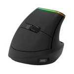 Kép 1/5 - Vezeték nélküli függőleges egér Delux M618DB BT / 2.4G 4000DPI RGB