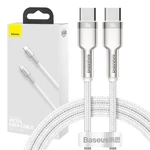 Kép 1/9 - Baseus Cafule USB-C-USB-C kábel, 100 W, 1 m (fehér)