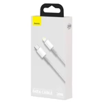 Kép 5/7 - Baseus USB-C - Lightning kábel, nagy sűrűségű fonott, 20 W, PD, 2 m (fehér)