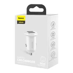 Kép 5/6 - Baseus Grain Pro 2x USB 4.8A autós töltő (fehér)