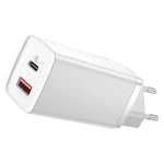Kép 1/12 - Baseus GaN2 Lite fali töltő, USB + USB-C, 65 W, EU (fehér)