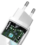 Kép 2/12 - Baseus GaN2 Lite fali töltő, USB + USB-C, 65 W, EU (fehér)