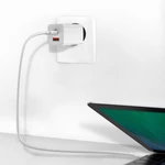Kép 8/12 - Baseus GaN2 Lite fali töltő, USB + USB-C, 65 W, EU (fehér)