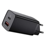 Kép 3/6 - Baseus GaN2 Lite fali töltő, USB + USB-C, 65 W, EU (fekete)
