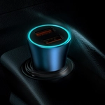 Kép 11/12 - Baseus Golden Contactor Pro autós töltő, 2x USB, 40W (kék)