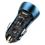 Kép 6/12 - Baseus Golden Contactor Pro autós töltő, 2x USB, 40W (kék)