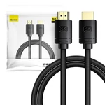 Kép 1/11 - Baseus High Definition Series HDMI 2.1 kábel, 8K 60Hz, 3D, HDR, 48Gbps, 1m (fekete)