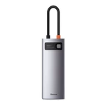 Kép 2/9 - Baseus Metal Gleam Series 5 az 1-ben hub, USB-C - 3x USB 3.0 + HDMI + USB-C PD (szürke)