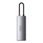 Kép 3/9 - Baseus Metal Gleam Series 5 az 1-ben hub, USB-C - 3x USB 3.0 + HDMI + USB-C PD (szürke)