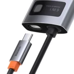 Kép 5/9 - Baseus Metal Gleam Series 6 az 1-ben hub, USB-C - 3x USB 3.0 + HDMI + USB-C PD + Ethernet RJ45 (szürke)