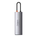 Kép 6/9 - Baseus Metal Gleam Series 8 az 1-ben hub, USB-C - 3x USB 3.0 + HDMI + USB-C PD + Ethernet RJ45 + microSD / SD (szürke)