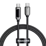 Kép 2/8 - USB-C – USB-C Baseus kijelzőkábel, tápellátás, 100 W, 1 m (fekete)