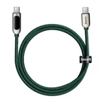 Kép 4/9 - Baseus USB-C – USB-C kábel, tápellátás kijelzővel, 100 W, 1 m (zöld)
