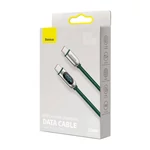 Kép 8/9 - Baseus USB-C – USB-C kábel, tápellátás kijelzővel, 100 W, 1 m (zöld)