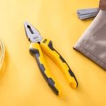 Kép 4/4 - Deli Tools EDL2008 kombinált fogó 8" (sárga)