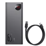 Kép 4/8 - Powerbank Baseus Adaman Metal 20000mAh, PD, QC 3.0, 65W, 2xUSB + USB-C + micro USB, (fekete)