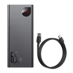 Kép 5/9 - Powerbank Baseus Adaman Metal 20000mAh, PD, QC 3.0, 65W, 2xUSB + USB-C + micro USB, (fekete)