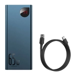 Kép 2/10 - Powerbank Baseus Adaman Metal 20000mAh, PD, QC 3.0, 65W, 2xUSB + USB-C + mikro USB, (kék)