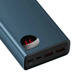 Kép 6/10 - Powerbank Baseus Adaman Metal 20000mAh, PD, QC 3.0, 65W, 2xUSB + USB-C + mikro USB, (kék)