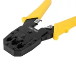 Kép 2/5 - Deli Tools EDL2468 Krimpelő fogó Ethernet csatlakozókhoz  4/6 / 8P, RJ45 / RJ14 / RJ12 / RJ9 (sárga)