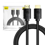 Kép 1/9 - Baseus High Definition Series HDMI 2.1 kábel, 8K 60Hz, 3D, HDR, 48Gbps, 3m (fekete)