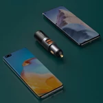 Kép 9/10 - Baseus Share Together Gyors autós töltő szivargyújtóval, 2x USB, 120 W (szürke)