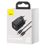 Kép 12/13 - Baseus Super Si 1C 25W gyorstöltő adapter 1 m-es USB-C-USB-C kábellel (fekete)