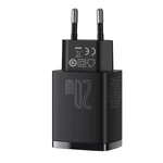 Kép 2/16 - Baseus kompakt gyorstöltő, USB, USB-C, 20 W (fekete)