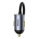 Kép 4/10 - Baseus Share Together autós töltő hosszabbítóval, 2x USB, 2x USB-C, 120W (szürke)