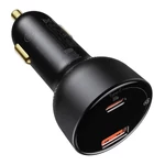 Kép 2/8 - Baseus Superme autós töltő, USB, USB-C, 100 W (fekete)