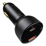 Kép 2/10 - Baseus Superme USB autós töltő, USB-C, 100W + USB-C kábel (fekete)