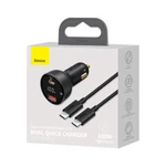 Kép 10/10 - Baseus Superme USB autós töltő, USB-C, 100W + USB-C kábel (fekete)